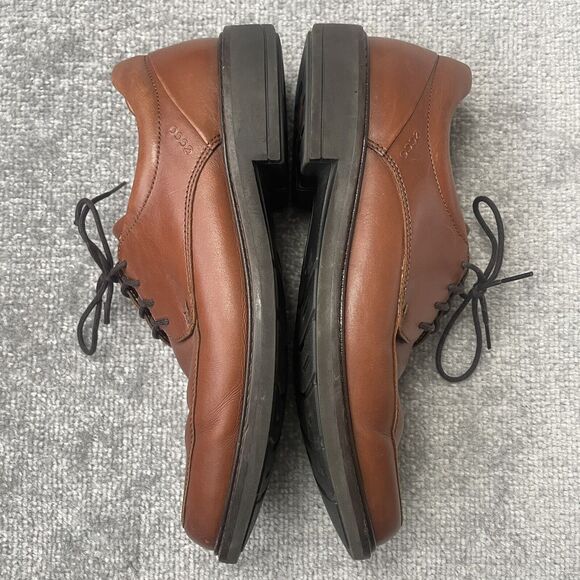 Ecco Shoes Mens Size 9 Brown Leather Oxford Business Casual Shock Point Comfort main image 5